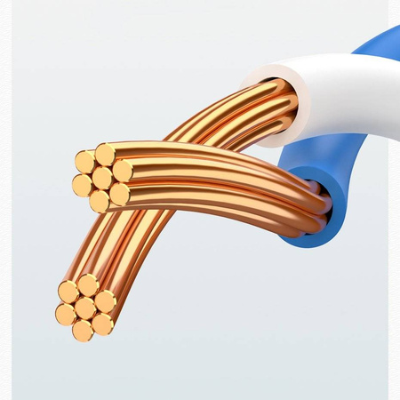 Ugreen kabel przewód internetowy sieciowy Ethernet patchcord RJ45 Cat 6 UTP 1000Mbps 5 m niebieski (NW102 11204)