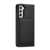 Magnet Kartenetui für Samsung Galaxy S22+ (S22 Plus) Tasche Wallet Kartenhalter Schwarz