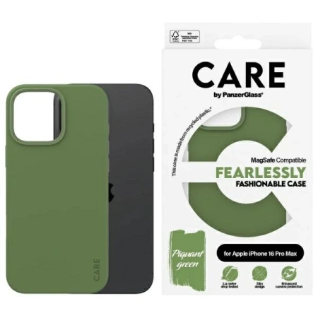 CARE by PanzerGlass Fashion Case MagSafe für iPhone 16 Pro Max – grün