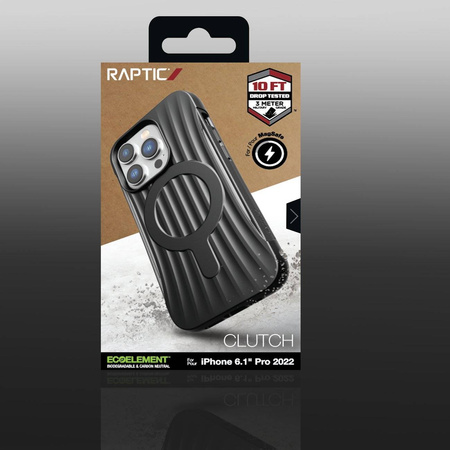 Raptic X-Doria Clutch Built Case etui iPhone 14 Pro z MagSafe pokrowiec plecki czarny