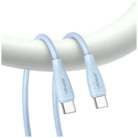 Kabel USAMS Green Series SJ716 60W USB-C do USB-C 1m różowy