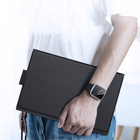 DUX DUCIS etui DK składane z podświetlaną klawiaturą bezprzewodową do SAMSUNG Tab S10 Ultra/S9 Ultra/S8 Ultra czarne