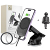 Magnetic Car Holder MagSafe with 15W Induction Charging for Dashboard / Ventilation Grille Telescopic Arm Tech-Protect MM15W-V1 black