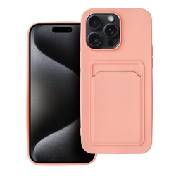 Futerał CARD CASE do IPHONE 15 PRO MAX różowy