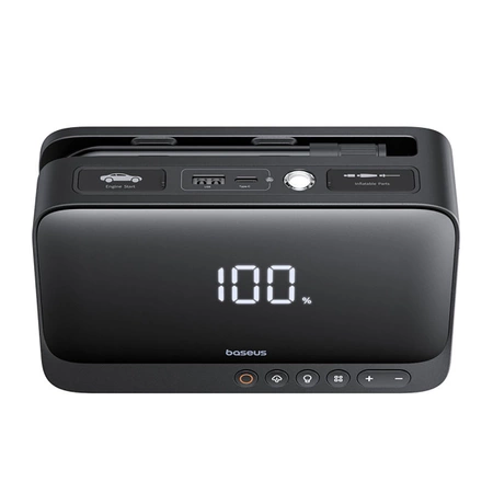 Starthilfe Baseus Super Energy BS-CH013 4in1 600A mit Taschenlampe / 6000mAh Powerbank / Kompressor - Schwarz
