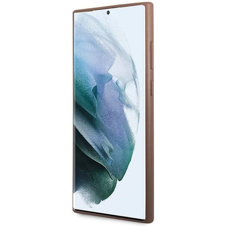 Guess 4G Metal Logo - Etui Samsung Galaxy S23 Ultra (brązowy)