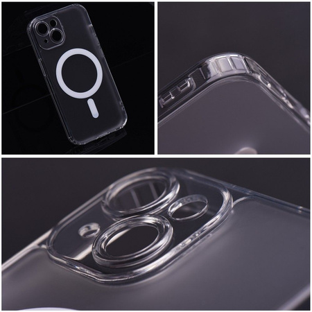 Futerał FROST MAG COVER z ochroną aparatu kompatybilny z MagSafe do IPHONE 13 Pro transparentny