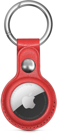 Apple AirTag PU Leather Case - Black, Brown, Red, Blue - 4 pieces