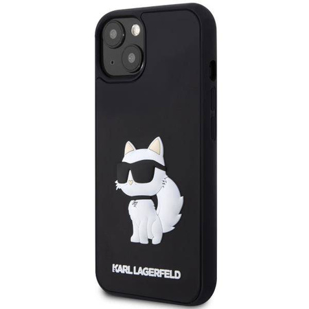 Karl Lagerfeld KLHCP14M3DRKHNK iPhone 14 Plus 6,7&quot; schwarz/schwarzes Hardcase Rubber Choupette 3D