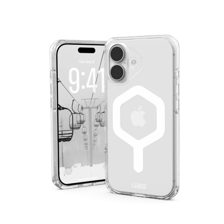 UAG Plyo MagSafe Case für iPhone 17 – Klar und Weiß