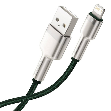 Baseus Cafule Series Metal Data Cable USB to IP 2.4A 1m Green