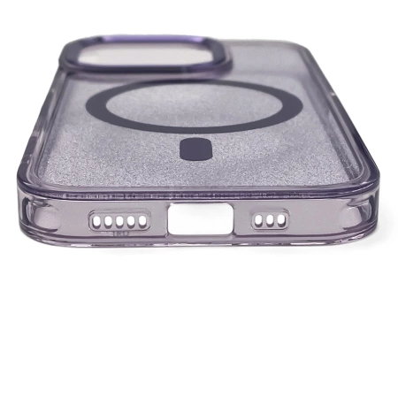 Wozinsky Glitter Case MagSafe für Samsung Galaxy S24 FE - Lila mit Glitzer
