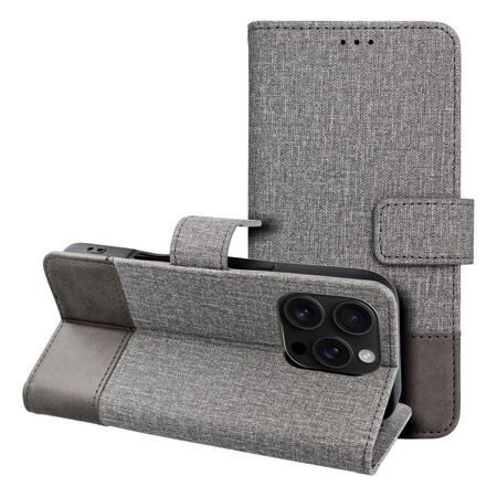 Kabura GOMMA Book do SAMSUNG S24 FE szary