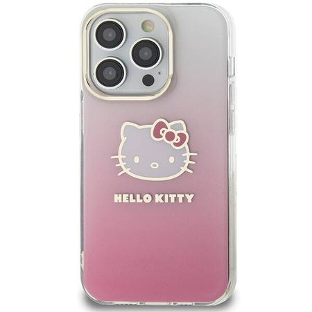 Etui Hello Kitty IML Gradient Electrop Kitty Head na iPhone 13 Pro Max - różowe