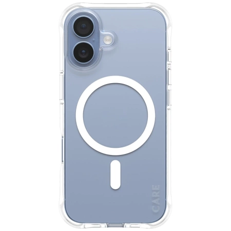 CARE by PanzerGlass Modisches Samba Case mit weißem MagSafe für iPhone 17 - Transparent