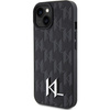 Karl Lagerfeld nakładka do iPhone 15 6,1" KLHCP15SPKLPKLK czarna HC Hot Stamp Monogram KL Metal Logo