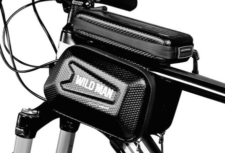 WILDMAN sakwa rowerowa na ramę na zamek 1,2L (4"-7") E6S czarna