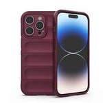 Magic Shield Case Hülle für iPhone 14 Pro elastische gepanzerte Hülle in Burgund