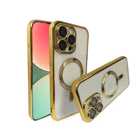 Handyhülle Metal MagS iPhone 16 Plus Golden