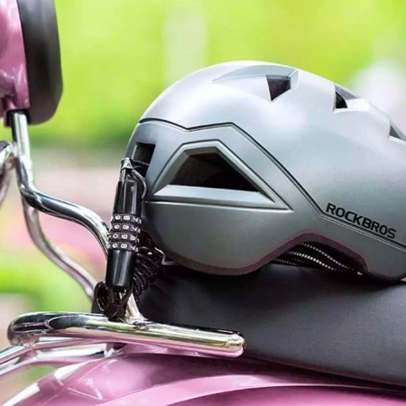 Zapięcie rowerowe Rockbros T609 na szyfr 1,5m - czarne