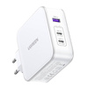 Ugreen Nexode CD289 GaN-Netzwerkladegerät USB-A/2xUSB-C 140 W + USB-C – USB-C-Kabel 1,5 m – Weiß
