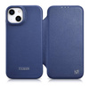 iCarer CE Premium Leather Folio Case for iPhone 14 Plus Flip Magnetic MagSafe Blue (WMI14220715-BU)