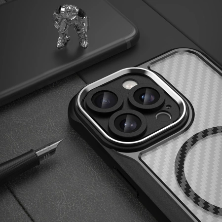 Leading Series MagSafe Silicone Case for iPhone 16 Pro - Black