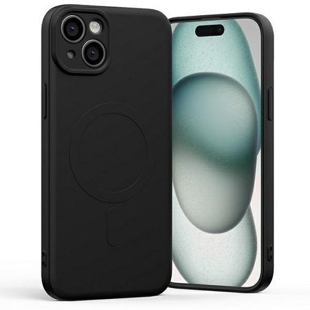 Mercury Semi-Silicon Magsafe Iphone 15 Plus , BLACK / CZARNY