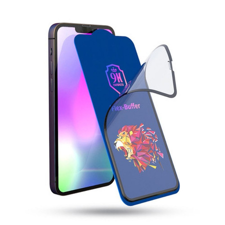 Szkło hybrydowe Bestsuit Flex-Buffer 5D z powłoką antybakteryjną Biomaster do iPhone 12 mini czarny