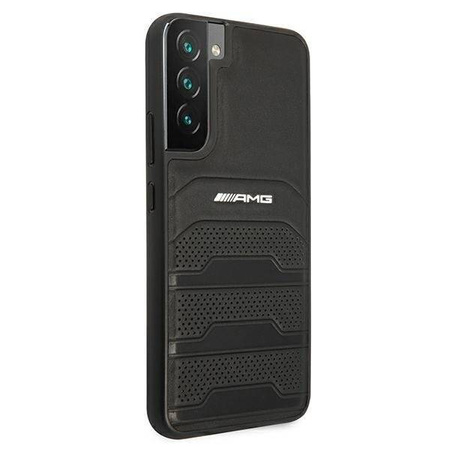 AMG AMHCS22MGSEBK S22 + S906 black / black hardcase Leather Debossed Lines