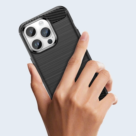 Carbon Case iPhone 14 Pro flexible Gel-Rückseite blau