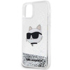 Karl Lagerfeld KLHCN61LNCHCS iPhone 11/ XR Silber/Silber Hardcase Glitter Choupette Head