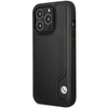 Original Case IPHONE 14 PRO BMW Hardcase Leather Blue Dots (BMHCP14L22RBDK) black