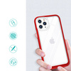 Klare 3in1 Hülle für iPhone 11 Pro Frame Cover Gel Rot