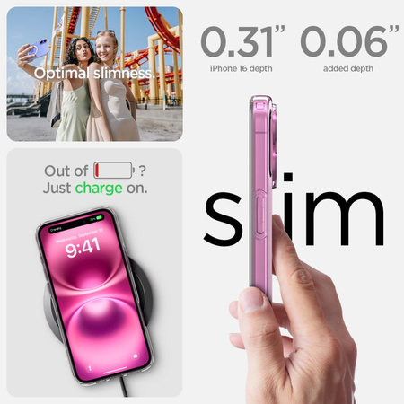 ETUI SPIGEN LIQUID CRYSTAL MAG MAGSAFE IPHONE 16 CLEAR