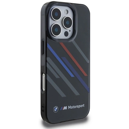 BMW Motosport IML Random Stripes iPhone 16 Pro Case - Black