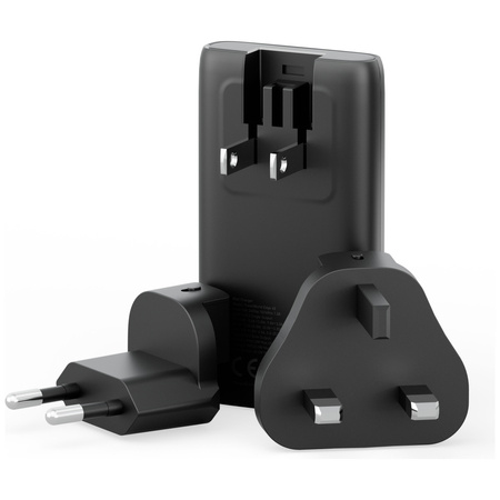 Ładowarka sieciowa Energea TravelWorld   Edge 65W 2xUSB-C PD/PPS/QC3.0 (US/UK/EU) grafitowy