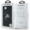 Karl Lagerfeld Liquid Silicone Karl & Choupette Heads Case mit MagSafe für iPhone 16e - Schwarz