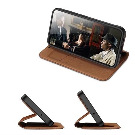 Dux Ducis Skin X2 Hülle Samsung Galaxy S23+ Flip Case Wallet Stand braun