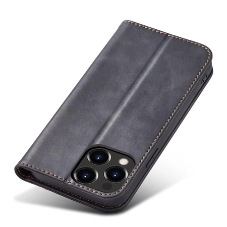 Magnet Fancy Case Hülle für iPhone 14 Pro Flip Cover Wallet Ständer schwarz
