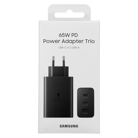 Samsung wall charger 2x USB Type C / USB 65W black (EP-T6530NBEGEU)