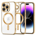 Schutzhülle APPLE IPHONE 15 PRO MAX Tech-Protect MagShine gold