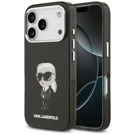 Karl Lagerfeld IML Aquarelle Karl & Logo MagSafe Case for iPhone 17 Pro - Black