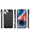 Carbon Case für iPhone 14 Plus flexible Gel-Rückseite schwarz