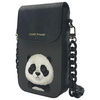Nimmy Zestaw 3w1 torebka na telefon +     portfel + etui na lokalizator czarny/black Big Eyed Pet 2.0 Panda