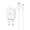 USAMS Quick Charge Kit Micro 2a 1m Fast Charging white/white SC series(CC083)