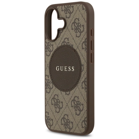 Guess 4G Circle Classic Logo MagSafe case for iPhone 17 - brown