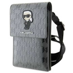 Sack Karl Lagerfeld Saffiano Monogram Ikonik (KLWBSAKHPKG) silber