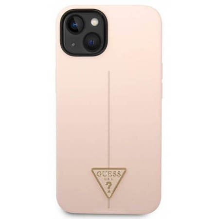 Guess Silicone Triangle Logo - Etui iPhone 14 Plus (różowy)