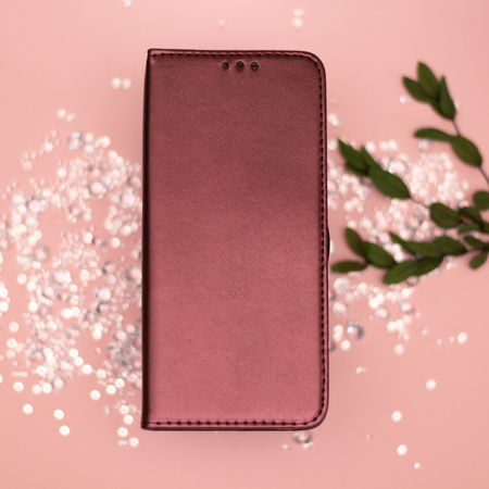Etui Smart Magnetic do iPhone 17 Pro Max 6,9" burgundowe